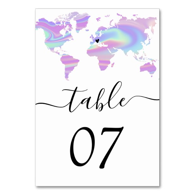 Carte du monde de destination Mariage holographiqu (Par défaut)