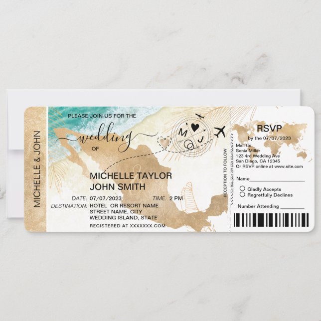 Carte du monde de la carte d'embarquement Mexico B (Devant)