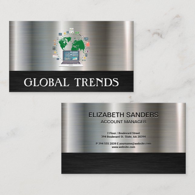 Carte du monde de l'analyste informatique (Devant / Derrière)