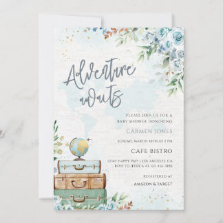 Carte du monde de l'aventure en attente Baby Showe