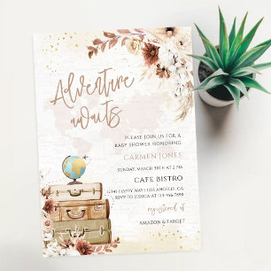 Carte du monde de l'aventure pour Baby Shower
