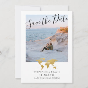 Carte du monde de l'image de mariage de destinatio