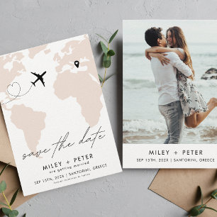 Carte du monde de mariage de destination