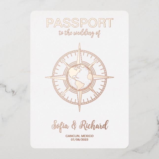 Carte du monde de mariage de destination de passep (Recto)