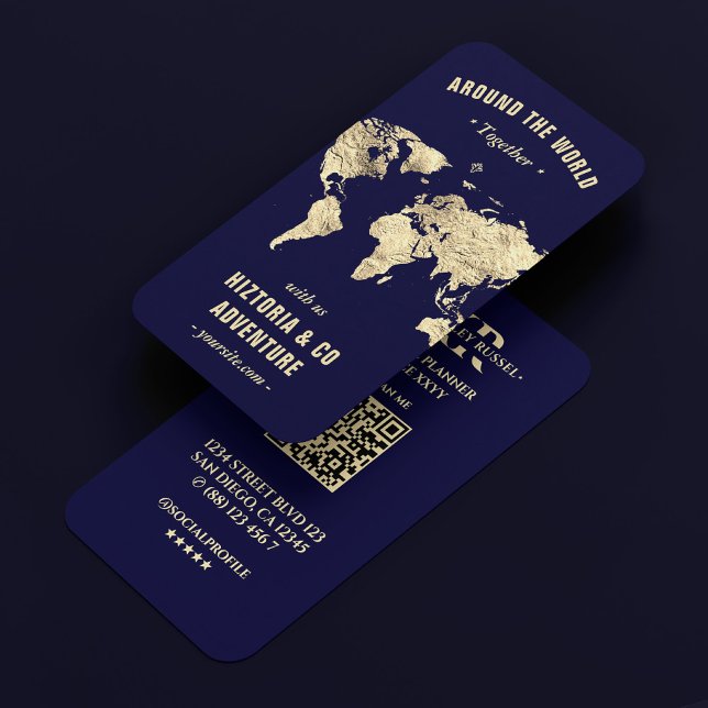 Carte du monde de Voyage moderne Gold Planner Midn (https://www.zazzle.com/modern_travel_planner_gold_world_map_midnight_blue_business_card-256057868347)