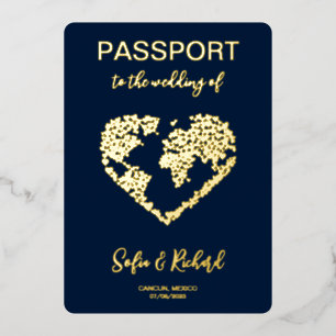 Carte du monde du Mariage de passeport Destination