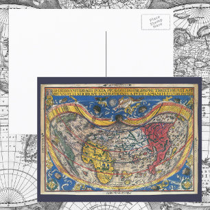Carte du monde en forme de coeur antique par Peter