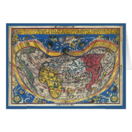 Carte du monde en forme de coeur antique par Peter