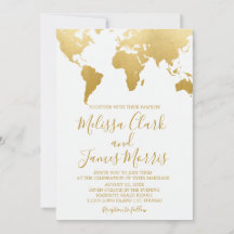 Carte du monde Gold Travel