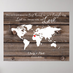 carte du monde livre d'or de mariage panneau de si