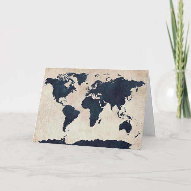 Carte du monde marine en détresse (Devant)