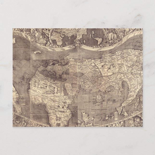 Carte du monde Martin Waldseemuller 1507 (Devant)