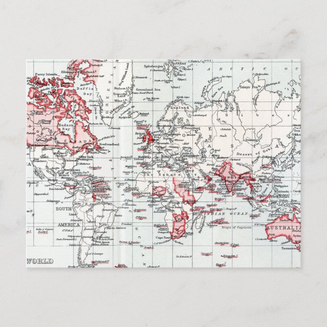 Carte du monde montrant les possessions britanniqu (Devant)