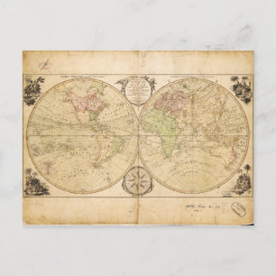 Carte du monde par Carington Bowles (1791)