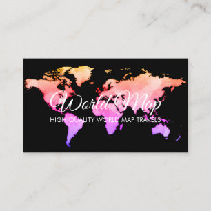 Carte du monde rose Voyage Globe agent de voyage