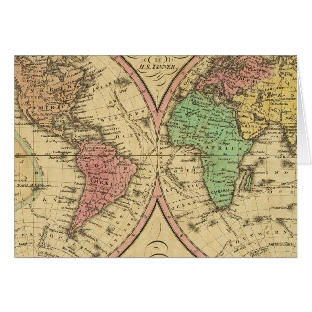 Carte du monde sur la projection mondiale (Devant horizontal)