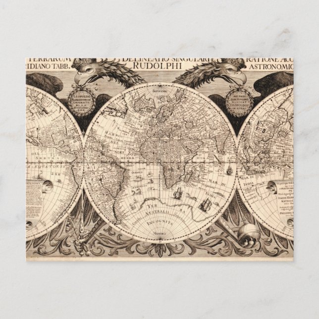 Carte du monde vintage (Devant)