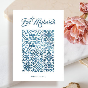Carte du Motif marocain Eid Moubarak