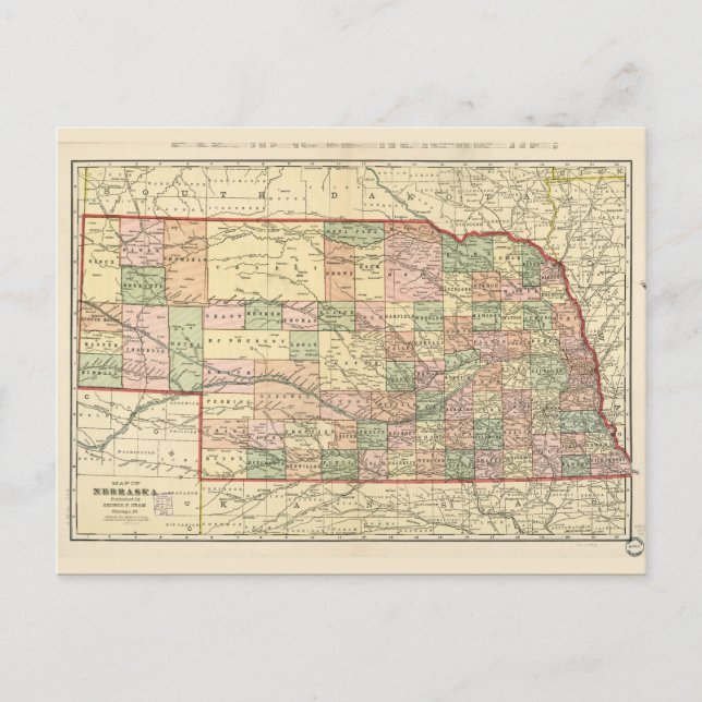 Carte du Nebraska (1902) (Devant)