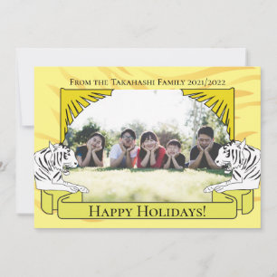 Carte du Nouvel An tigre