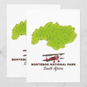 Carte du parc national de Bontebok en Afrique du S