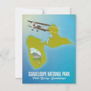 Carte du parc national de la Guadeloupe