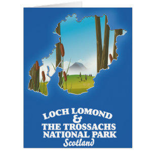carte du parc national de loch lomond et des tross