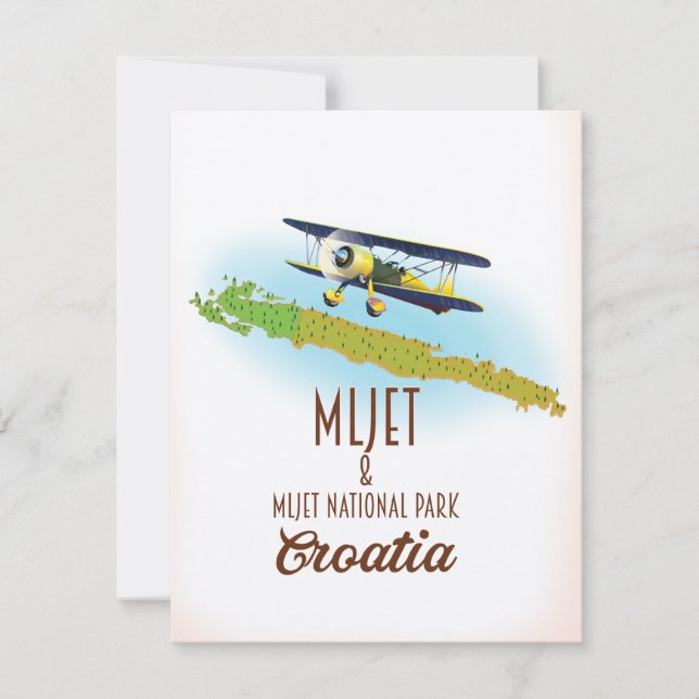 Carte du Parc national de Mljet Croatie (Devant)
