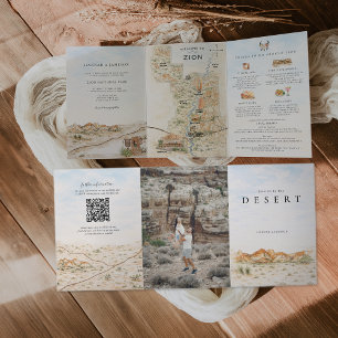 Carte du parc national de Zion Mariage dans le d