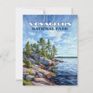 Carte du Parc national des Voyageurs Rainy Lake Mi