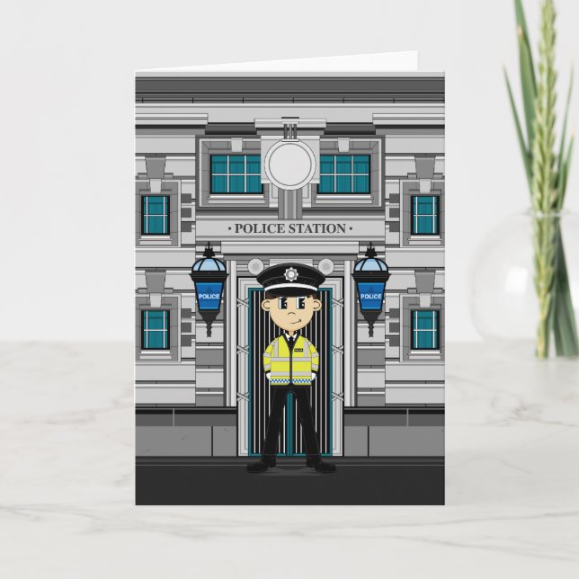 Carte du policier et du poste de police (Devant)