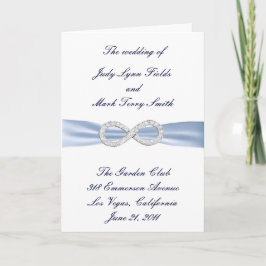 Carte du programme de mariage Blue Diamond Infinit