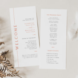 Carte du programme de mariage minimal pour la typo