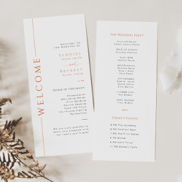Carte du programme de mariage minimal pour la typo