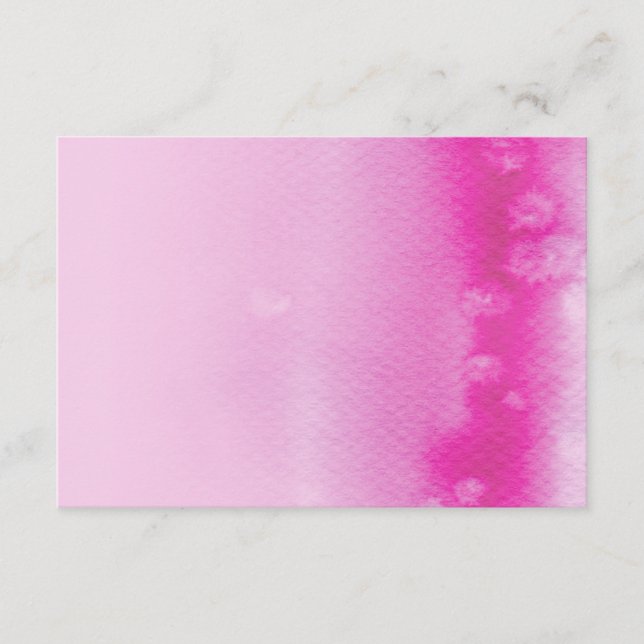 CARTE DU REGISTRE :: aquarelle ombre fuchsia rose (Devant)