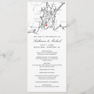 Carte du Rotary de Newport Élégant Mariage noir et