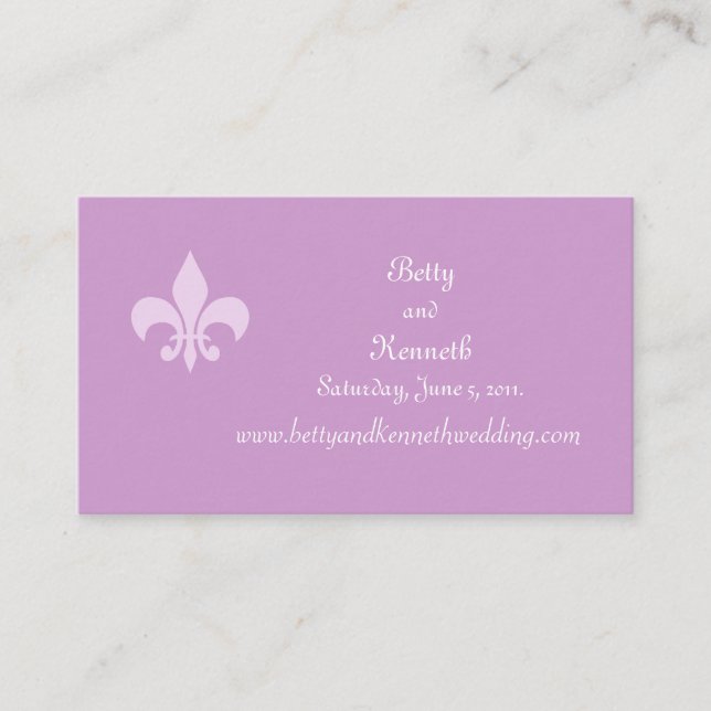 Carte du site Mariage Fleur de Lise à Lilacs (Devant)
