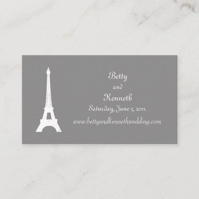 Carte du site Mariage Fleur de Lise en gris fumée (Devant)