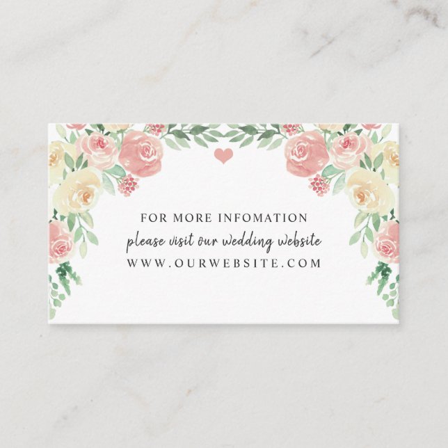 Carte du site Web d'information du mariage floral  (Devant)