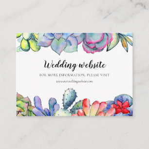 Carte du site web mariage de cactus hydrocouleur s