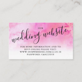 Carte du site Web Mariage Ombre Watercolor - Rose