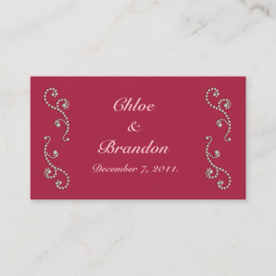 Carte du site Web Mariage Ruby Red, Pink and Pearl
