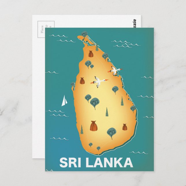 Carte du Sri Lanka (Devant / Derrière)