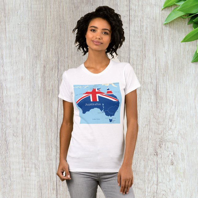 Carte Du T-shirt Femme Australie (Créateur téléchargé)