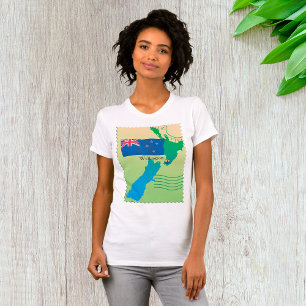 Carte Du T-shirt Femme Néo-Zélandais