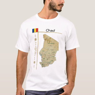 Carte du Tchad + Indicateur + Titre T-shirt