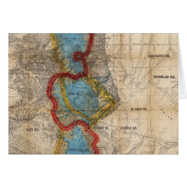 Carte du territoire du Colorado (Devant horizontal)