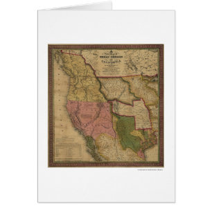 Carte du Texas, de l'Orégon et de la Californie -