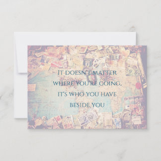 Carte du thème du voyage Enregistrer la date