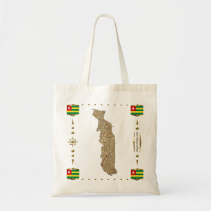 Carte du Togo + Sac des drapeaux